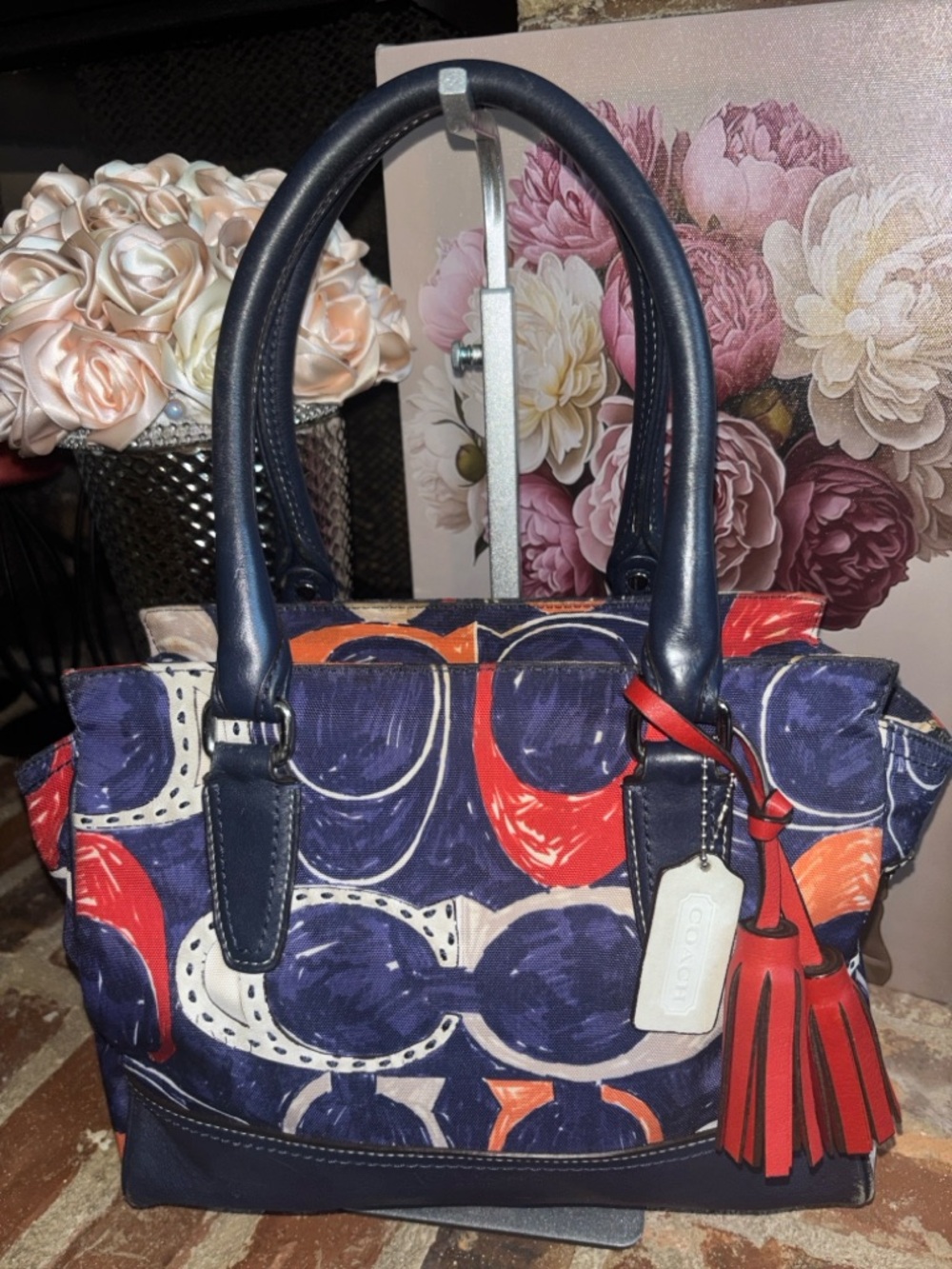 Coach Legacy Heritage Signature Candace Carryall Satchel
